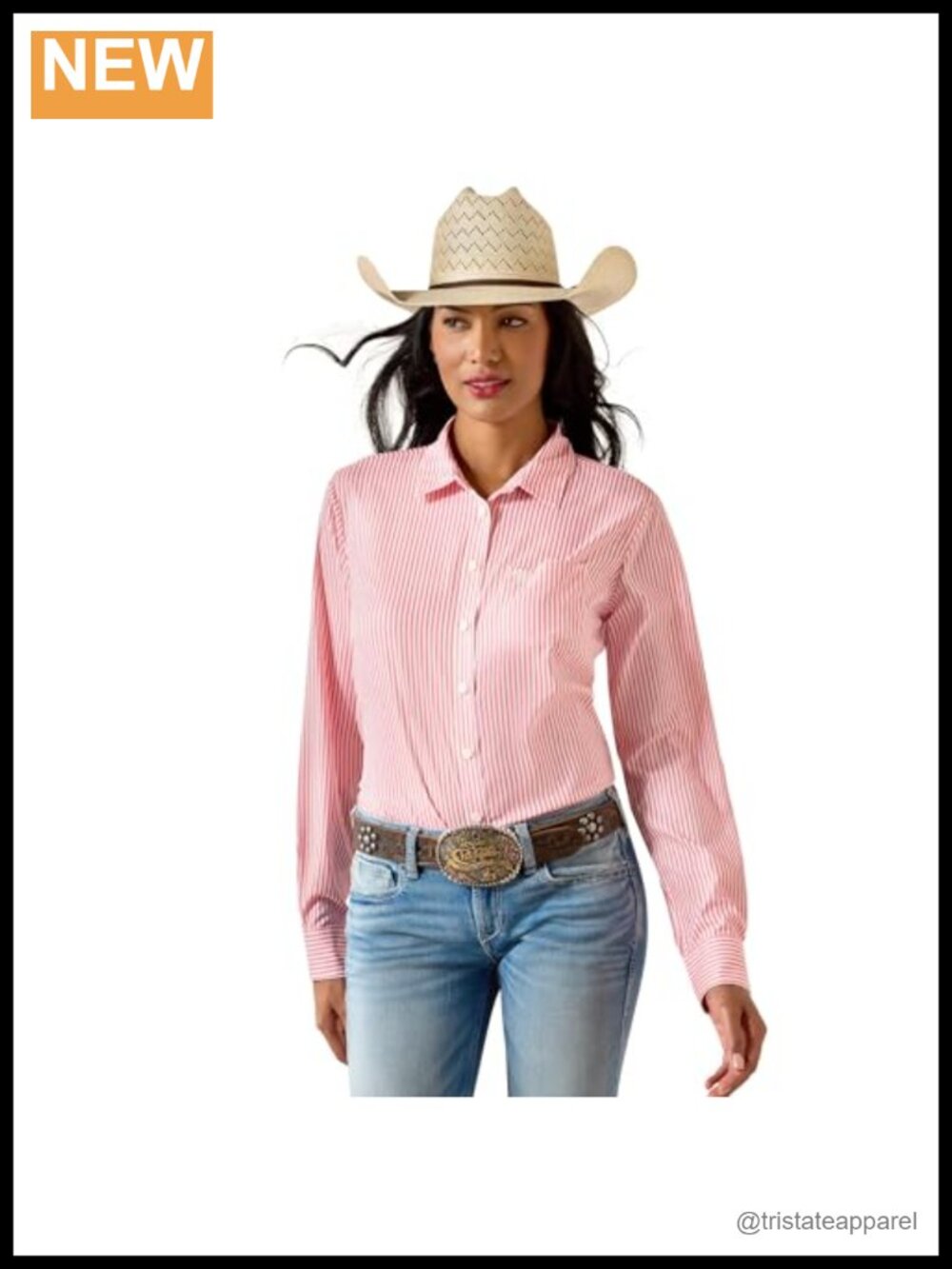 Ariat Kirby Pro Shirt Striped Long Sleeve Pullover Crew Neck Relaxed Fit